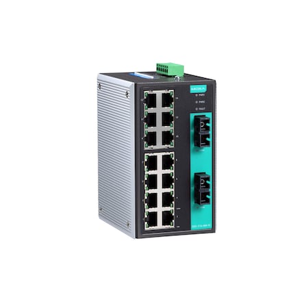 Moxa Indust. Unmgd Eth. Swtch W/ 15 10/100Baset(X)Ports, Eds-316-M-Sc EDS-316-M-SC